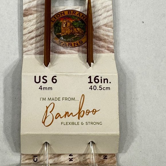 Lion Brand Yarns Bamboo Circular Knitting Needles Size US 6 16 Inch New - Picture 3 of 5